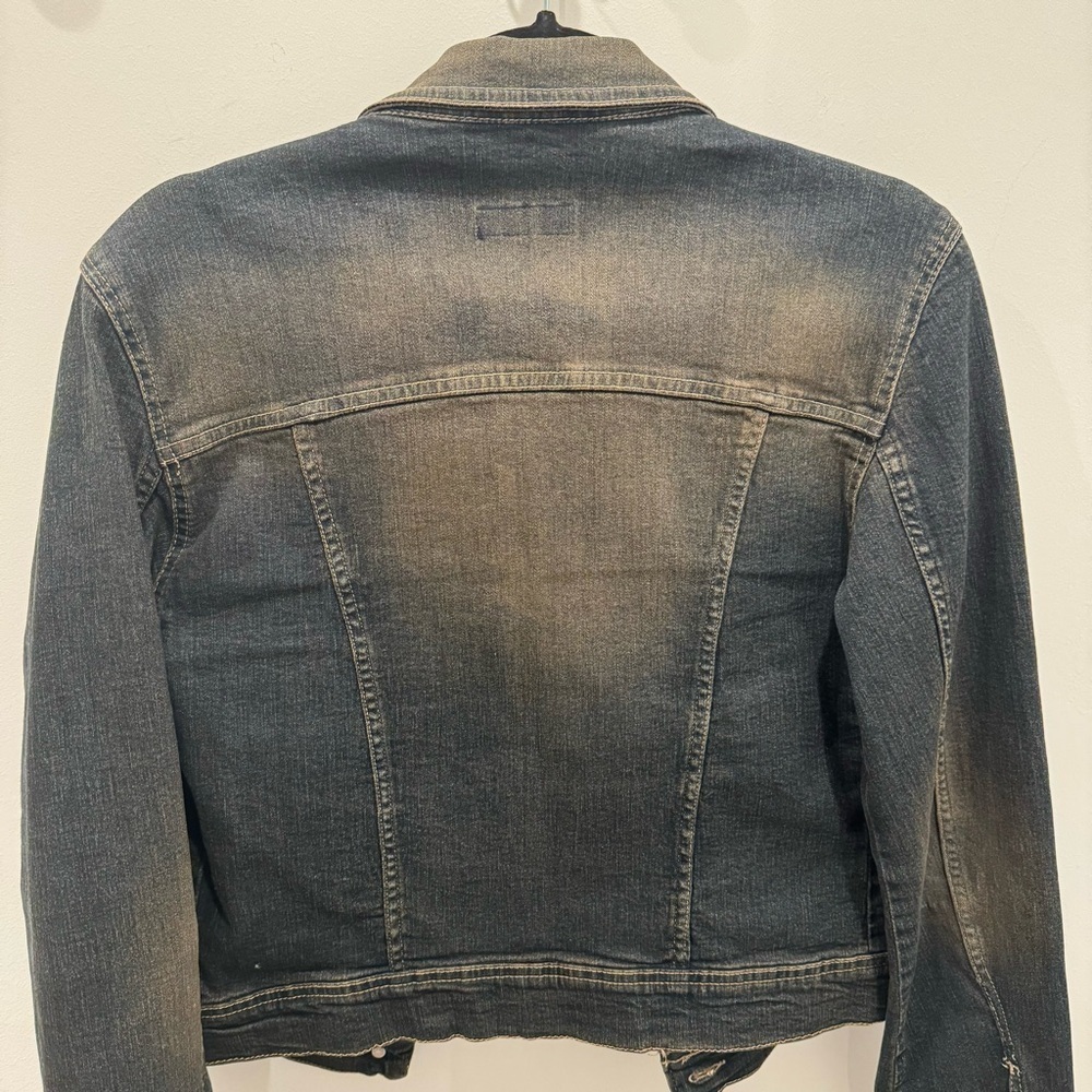 Vitamin A Jeans Blue Denim Jacket Women’s Large Button Front - Picture 10 of 10